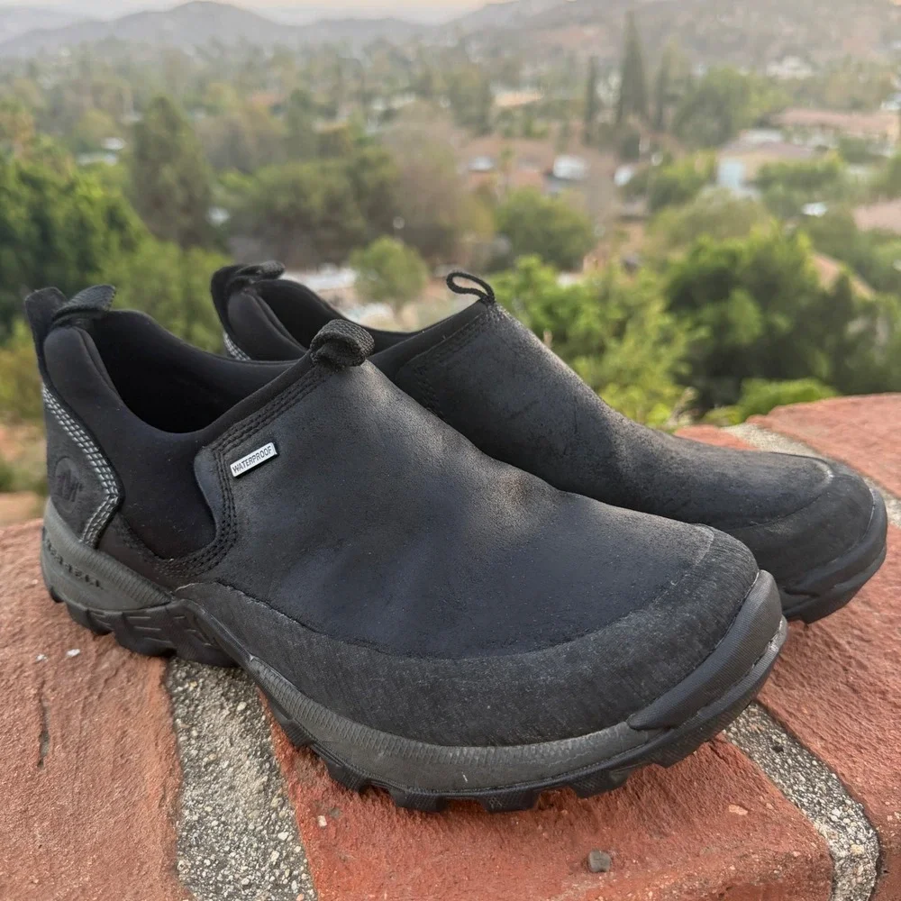 Merrell Innsbruck Waterproof Black Leather Primaloft Slip-on Shoe J75321 Men 9.5